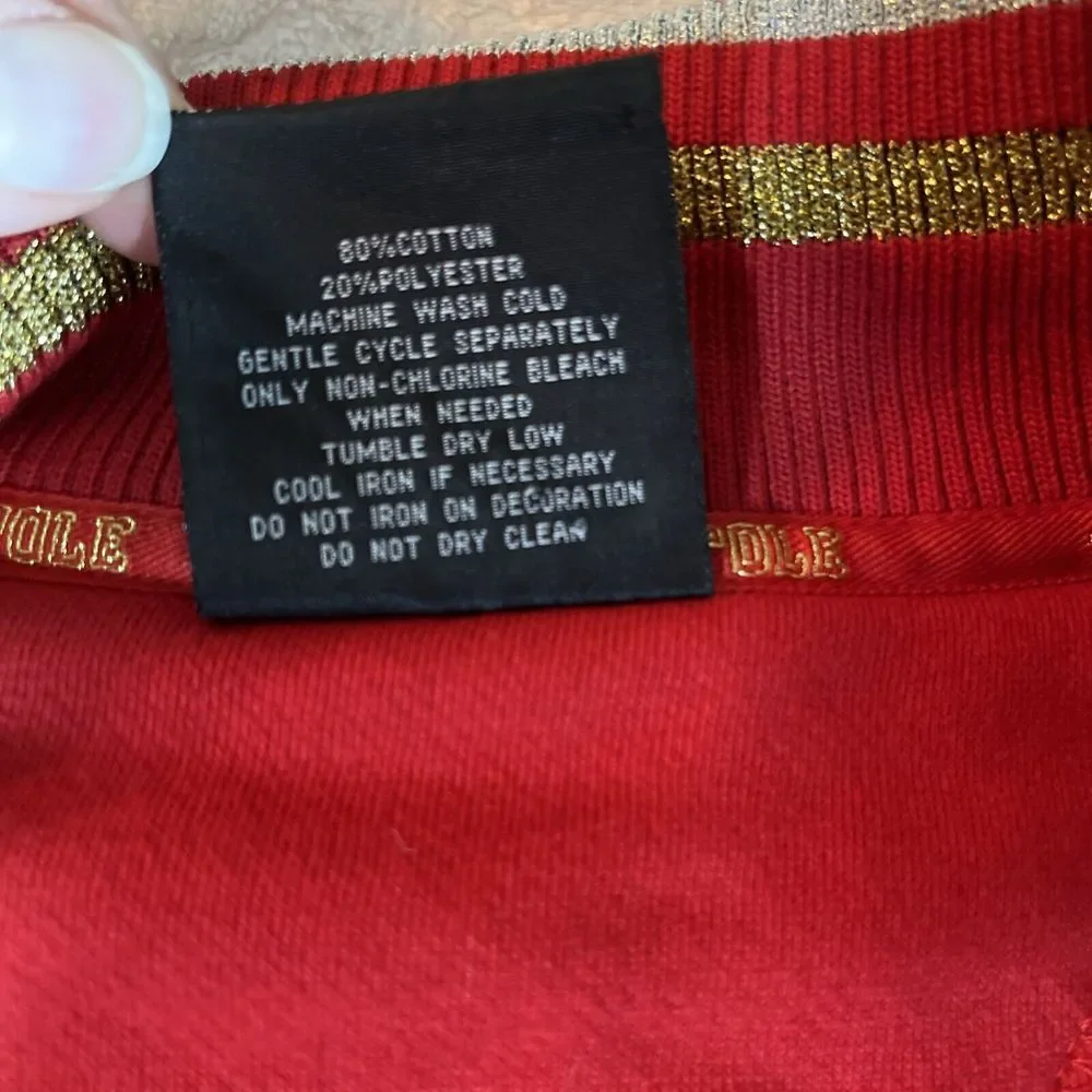 Vtg Southpole Men's XXL Track Jacket Full Zip Embroidered Y2K Hip Hop Red Gold**